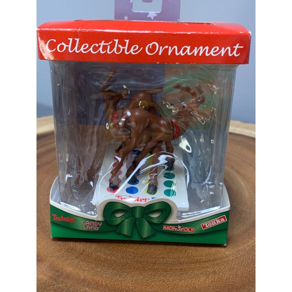 2004 Hasbro Twister Reindeer Collectible Ornament Candy Land Monopoly